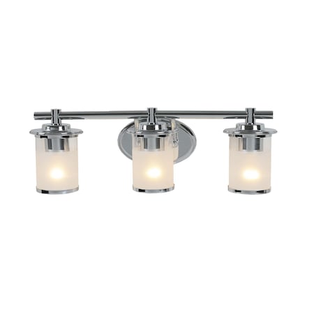 Designers Fountain Essence 23.25in 3-Light Chrome Transitional Indoor Vanity Light 6693-CH